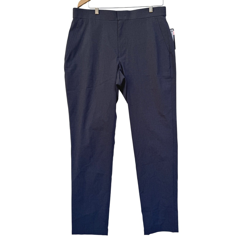 Alfani Mens Ebony Grey Stretch Breathable Comfort Waistband Pants 34W 32L NEW